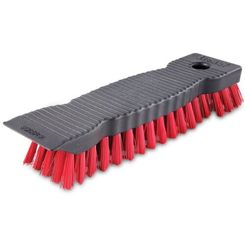 Heavy Duty Scrub Brush 2" W Medium Bristle Polypropylene Handle Black/Red