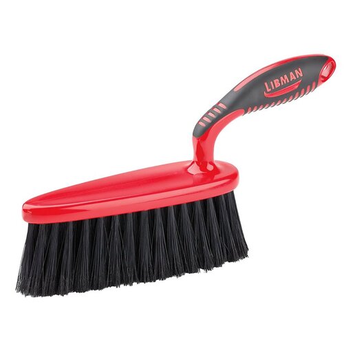 Work Bench Dust Brush, 2 in L Trim, PET, 7 in W Brush, 14-1/4 in OAL, Red