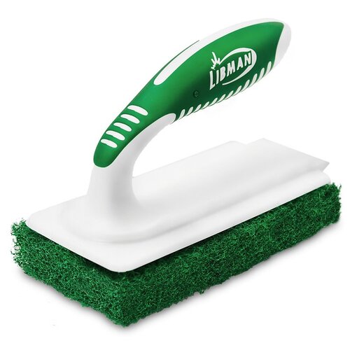 Tub & Tile Scrubber 6" W 5" Sanoprene Handle Green/White