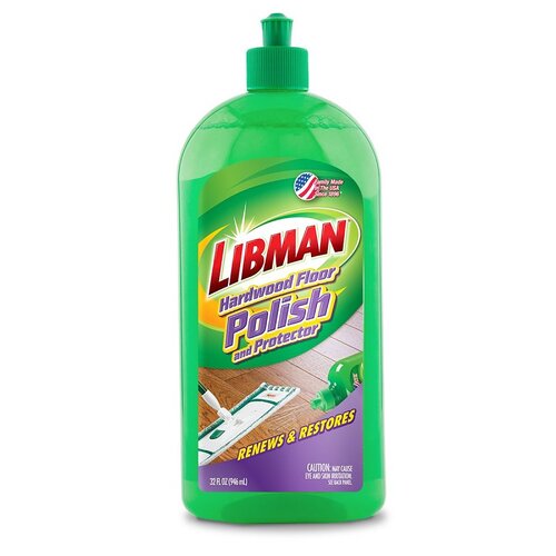 Libman 2067 Floor Polish, 32 oz, Bottle, Liquid, Acrylic, White
