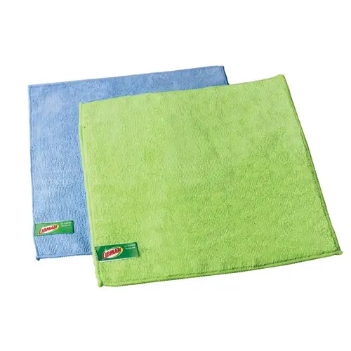 Dusting Cloth, 11.8 in L, 11.8 in W, 0.13 in Thick, Polyester/Polyamid - 2 per pack x12 packs