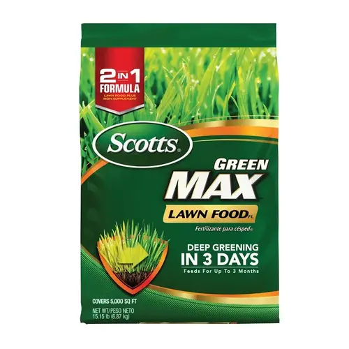 Lawn Fertilizer Green Max All-Purpose For Multiple Grass Types 5000 sq ft Black/Blue/Gray