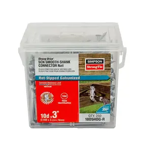Simpson Strong-Tie 10D 3 in. Wood Joiner Hot-Dipped Galvanized Steel Nail Round Head 5 lb Simpson Strong-Tie 10D 3 in. Wood Joiner Hot-Dipped Galvanized Steel Nail Round Head 5 lb