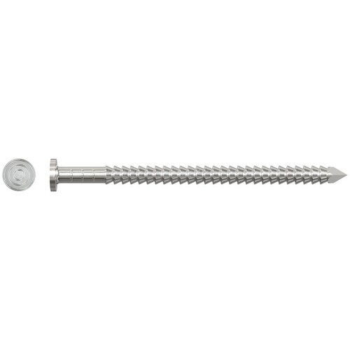 Nail 4D 1-1/2" Siding Stainless Steel Round Head 1 lb Silver