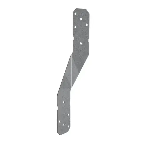 Hurricane Tie, 8 in L, 1-1/4 in W, Steel, Galvanized, Fastening Method: Nail