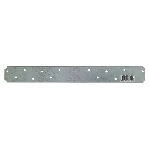 HRS Strap Tie, 12 in L, 1-3/8 in W, Steel, Galvanized, Fastening Method: Nail Silver