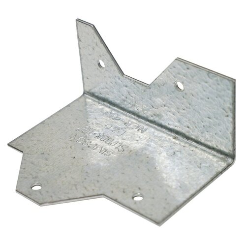 L-Angle Connector, Angle Reinforcement, 16 Gauge, Galvanized Steel, 3-In.