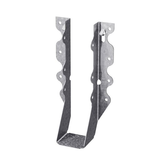 LU Joist Hanger, 6-3/8 in H, 1-1/2 in D, 1-9/16 in W, 2 x 8 in, Steel, Galvanized/Zinc