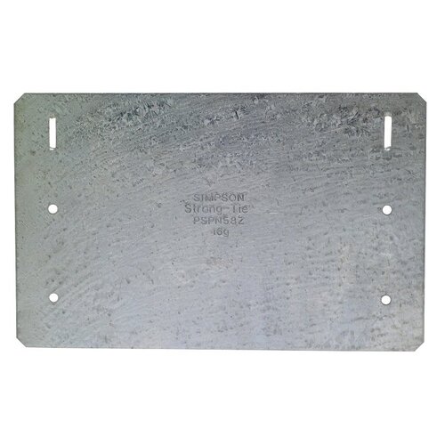 Simpson Strong-Tie PSPN58Z-XCP25 Nail Plate Zmax ZMax 8" H X 5" W 16 Ga. Galvanized Steel - pack of 25