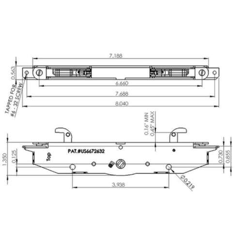 Two-Point Mortise Lock Stainless Steel