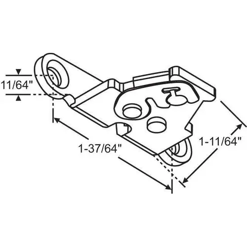 RH 30mm Facemount Sash Bracket