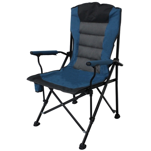 Deluxe Folding Camping Chair, 70 cm W, 68 cm D, 113.5 cm H, 300 lb Capacity