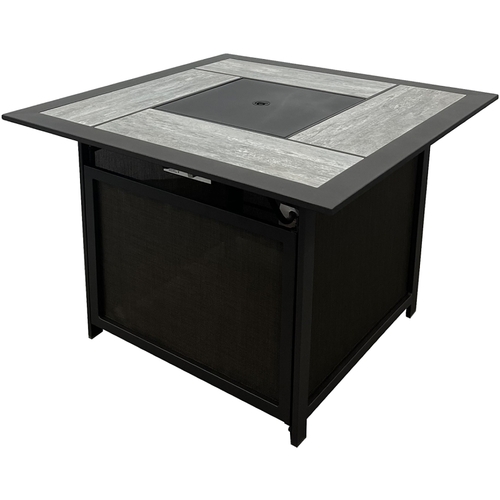 Venice Fire Pit Table, 36.42 in OAW, 36.42 in OAD, 25.98 in OAH, Square, Propane Gas British Tweed