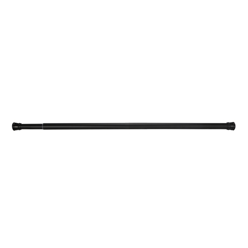 Shower Curtain Rod, 7.5 lb, 36 to 63 in L Adjustable, 1 in Dia Rod, Steel, Matte Black