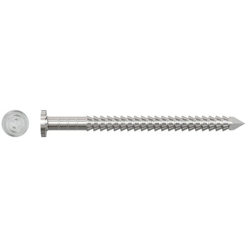 Nail 3D 1-1/4" Siding Stainless Steel Round Head 1 lb Silver