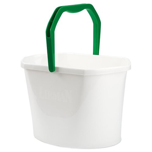 Bucket, 3.5 gal, Polypropylene, White - pack of 6