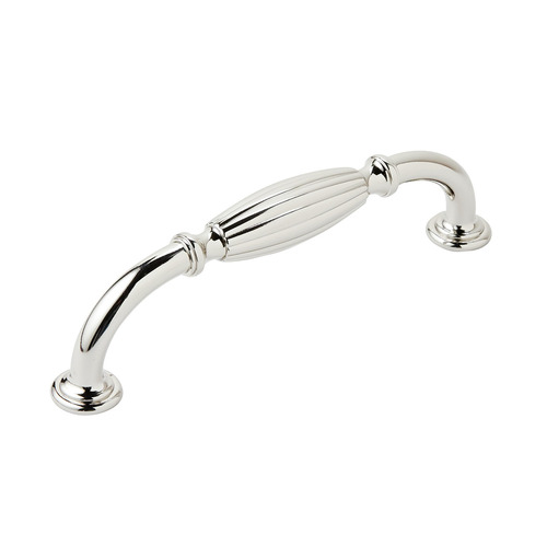 Handle, Zinc 128 146 x 40 mm Amerock Blythe Collection, polished nickel, 128 CTC nickel plated, polished