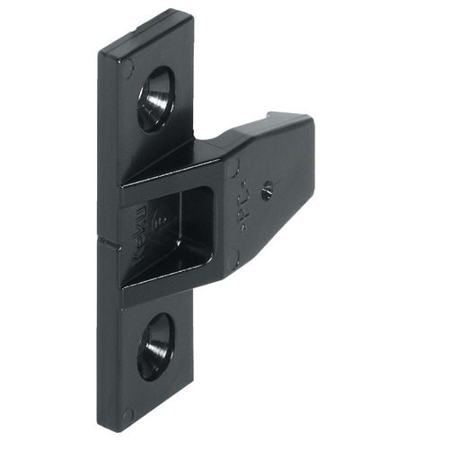 Hafele 262.50.368 PushIn Fitting, AS Frame Component With wood screws Keku System, Black, with