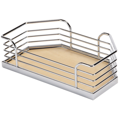 Door Tray Set, for Tandem Chef's Pantry Interior clearance: 19 1/2" 14 1/8" Arena Plus, Chrome/Maple, width 14 1/8"