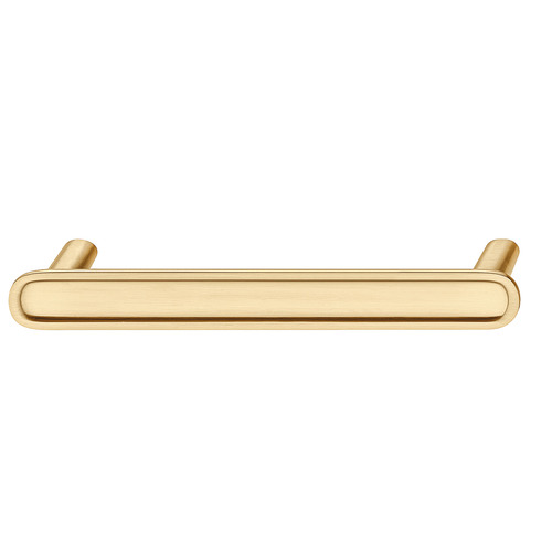 Furniture handle, Zinc 128 150 x 29 mm H2320 Collection, Satin/Brushed Gold, 128 mm CTC Gold colored, brushed