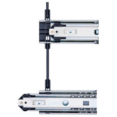 Accuride 3641/3642 Side Mount, Interlocking Drawer System, 1" Overtravel; 180 lbs Weight Capacity 23" 22" 23" Zinc