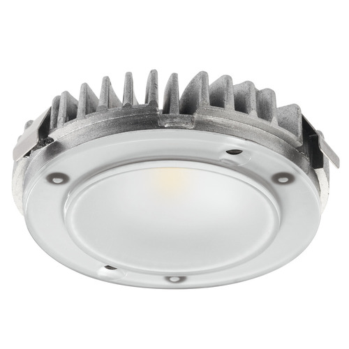 Modular Puck Light, monochrome, Hafele Loox5 LED 3059, aluminum, 24 V 125 lm/W 225 lm Drill hole : 58 mm (2 5/16"), Cool white 5000 K