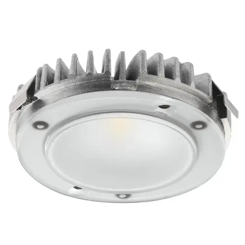 Modular Puck Light, monochrome, Hafele Loox5 LED 3059, aluminum, 24 V 114 lm/W 205 lm Drill hole : 58 mm (2 5/16"), Warm white 2700 K