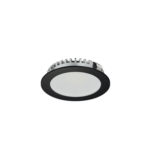 Recess Mounted Downlight, Round, Hafele Loox LED 3094, zinc alloy, 24 V 64 lm/W 160 lm Aluminum, Light color: Warm white 3000K, luminous flux: 160 lm, black