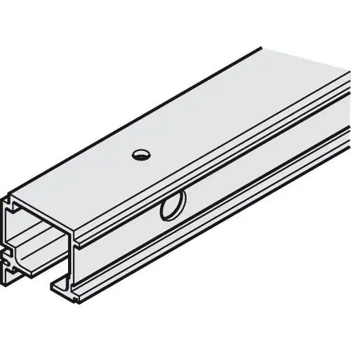 Single Running Track, Pre-Drilled, for Wall Mounting or Ceiling Installation, 39 x 41 mm (W x H) 19' 8 1/4" For Hawa, length: 6 m (19 8 1/4"), anodized blank