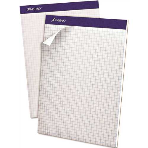 AMPAD/DIV. OF AMERCN PD&PPR 10160144 EVIDENCE QUAD DUAL-PAD, QUADRILLE RULE, LETTER, WHITE, 100-SHEET PAD