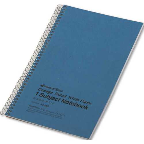 SUBJECT WIREBOUND NOTEBOOK, COLLEGE RULE, 6 X 9-1/2, WE, 80 SHEETS/PAD