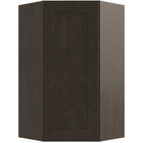 Cabinetry Luxor Smoky Grey Corner Wall Cabinet 23.875w X 42h