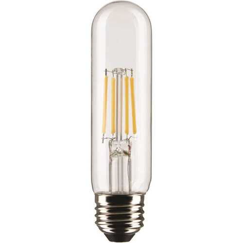 Satco S21345 5.5 Watt T10 LED Bulb, Medium Base, 3000k, 450 Lumens, Clear