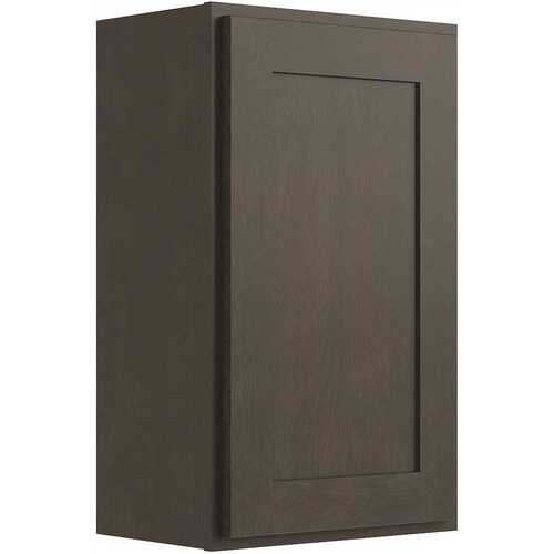 Cabinetry 18" W X 30" H 1 Door Wall Cabinet, Luxor Smoky Grey