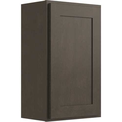 Cabinetry 9" W X 30" H 1 Door Wall Cabinet, Luxor Smoky Grey