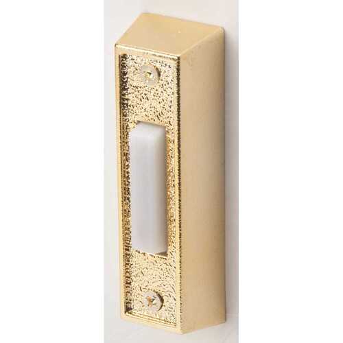 Lighted Door Chime Button - Brass