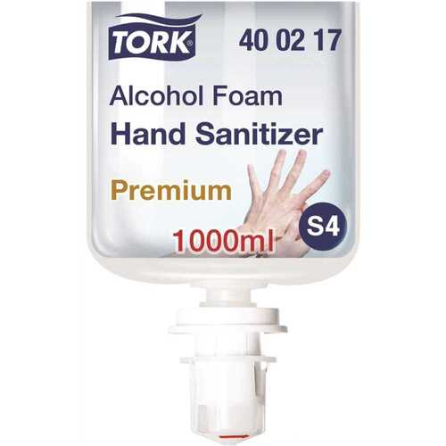 Tork TRK400217 Premium Alcohol Foam Hand Sanitizer 1 L Bottle Unscented