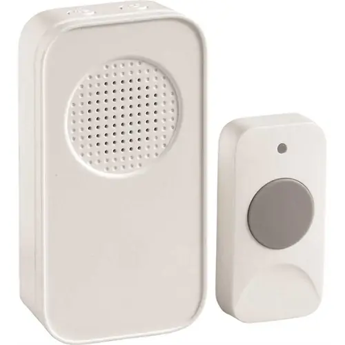 Newhouse Hardware WCMB Wireless Door Chime With Push Button, 300 Feet Operating Range