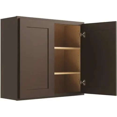 CNC CABINETRY L11-3330 Cabinetry 33" W X 30" H 2 Door Wall Cabinet, Luxor Espresso