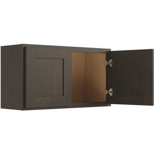 CNC CABINETRY L02-3018 Cabinetry 30" W X 18" H Wall Cabinet, Luxor Smoky Grey