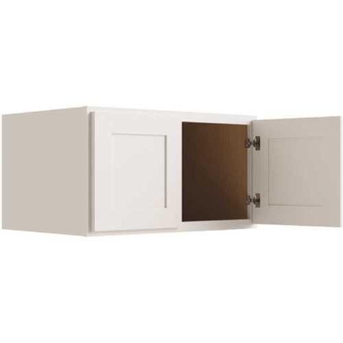 CNC CABINETRY L10-3318X24 Cabinetry Luxor White Wall Cabinet, 24 Deep 33w X 18h