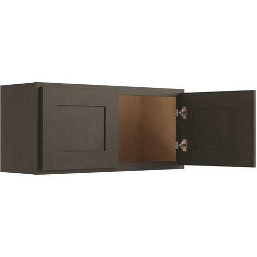 CNC CABINETRY L02-3615 Cabinetry 36" W X 15" H Wall Cabinet, Luxor Smoky Grey