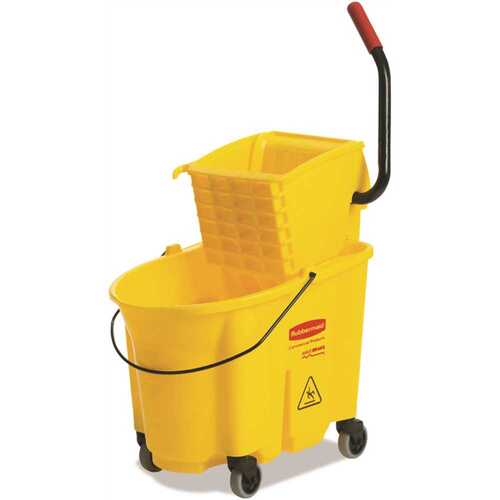 SKILCRAFT NSN3433776 Combination Wet Mop Bucket And Wringer 35 Qt Yellow
