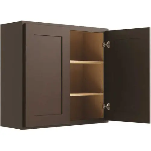 Cabinetry 30" W X 30" H 2 Door Wall Cabinet, Luxor Espresso