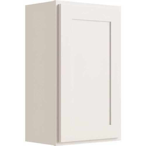 Cabinetry 15" W X 30" H 1 Door Wall Cabinet, Luxor White