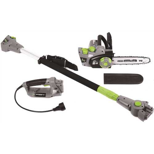 EARTHWISE CVPS43010 10 in. 6 Amp Electric 2-in-1 Convertible Pole Chainsaw