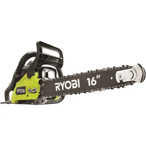 16 in. 37cc 2-Cycle Gas Chainsaw with Heavy-Duty Case Green