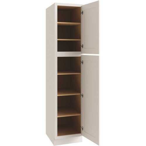 Cabinetry 84" H Single Door Utility Cabinet L, Luxor White