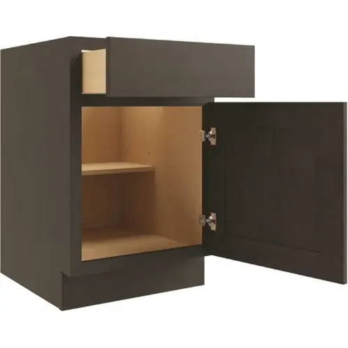 Cabinetry 21" W 1 Door Base Cabinet L, Luxor Smoky Grey