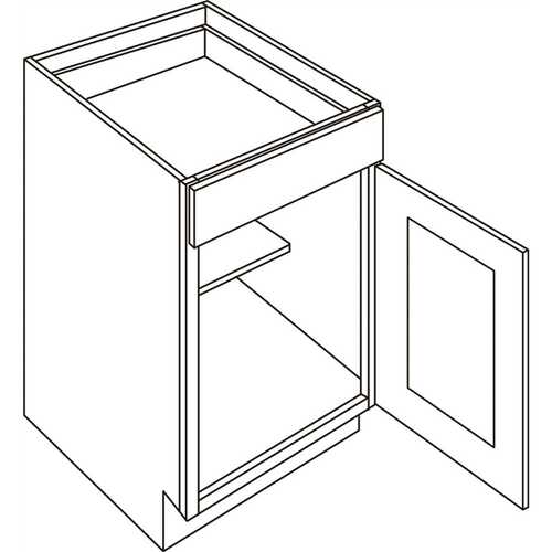 CNC CABINETRY C4-B18L Cabinetry 18" W 1 Door Base Cabinet L, Country Oak